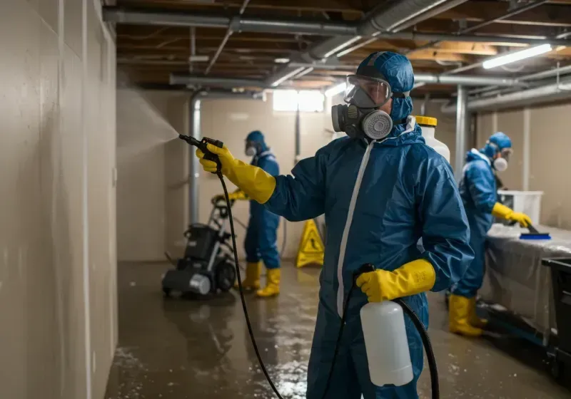 Basement Sanitization and Antimicrobial Treatment process in Wolcottville, IN