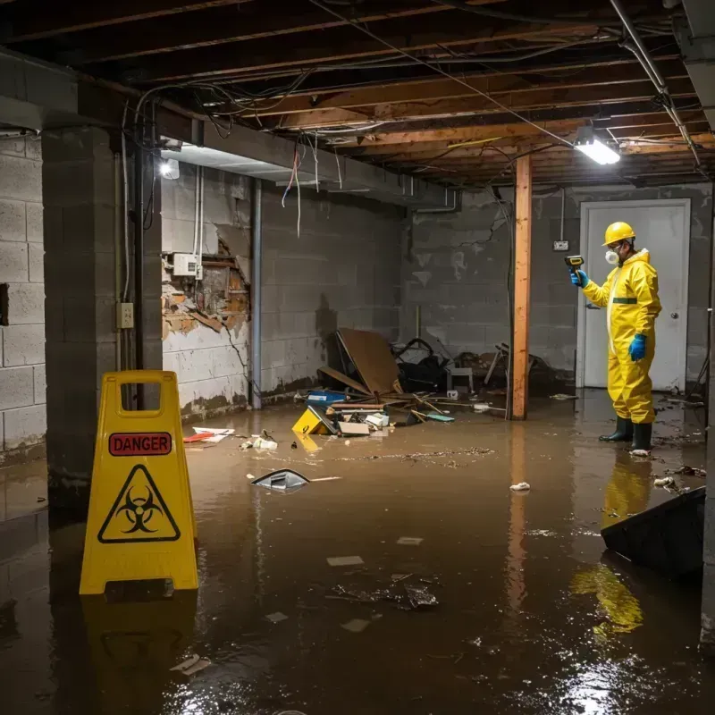 Flooded Basement Electrical Hazard in Wolcottville, IN Property